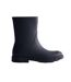 Mens downpour short wellington boots navy Hunter-3