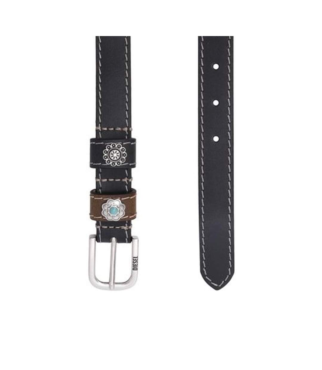 Ceinture noire femme diesel b-texa belt-2