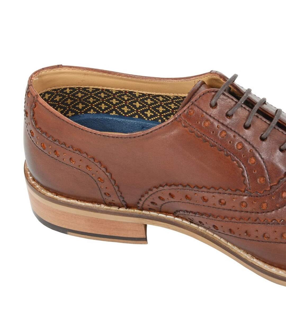 Chaussures Brogues Conker Homme Marron Roamers-3