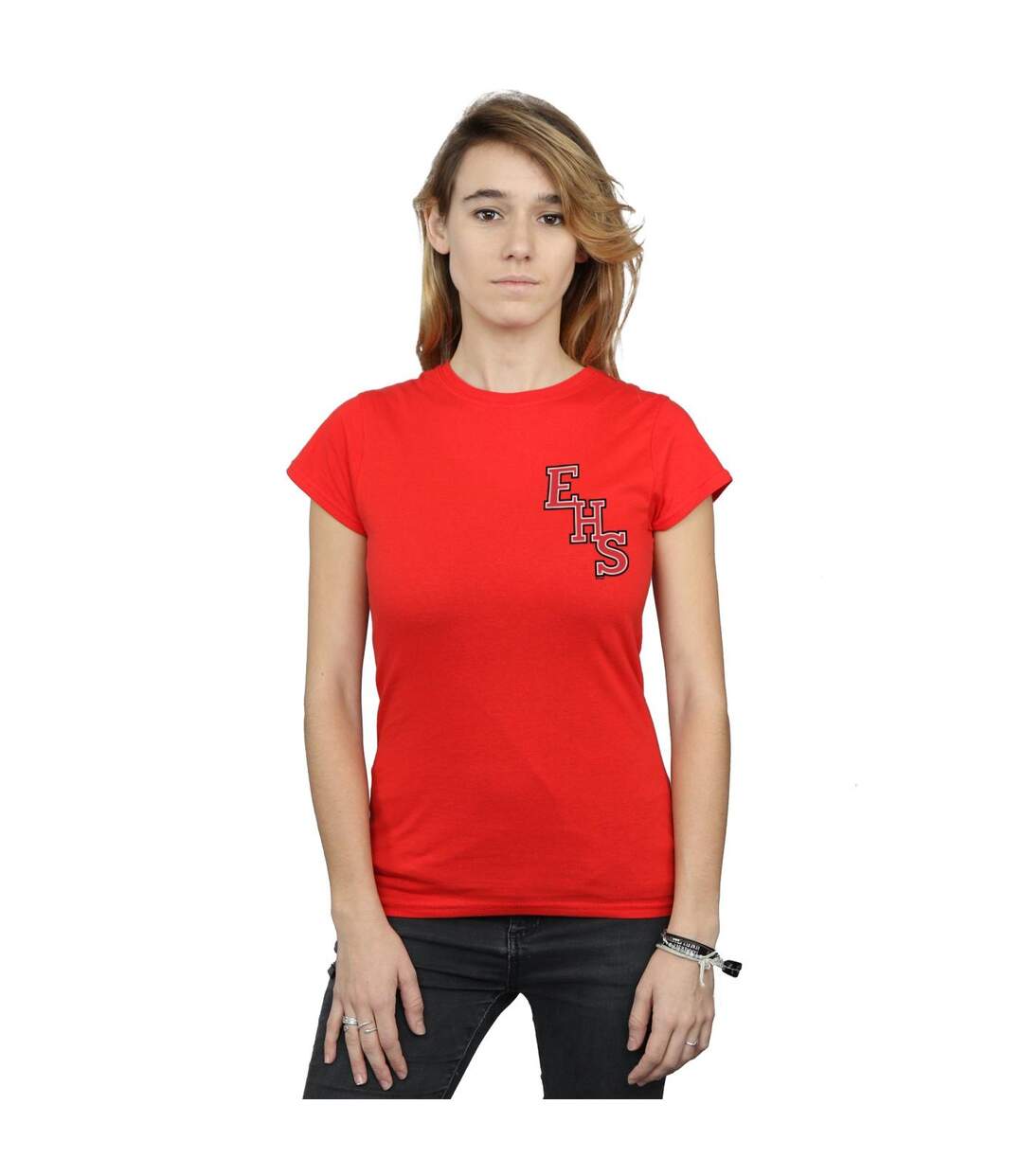 Disney - T-shirt HIGH SCHOOL MUSICAL THE MUSICAL EHS LOGO BREAST PRINT - Femme (Rouge) - UTBI24338-2