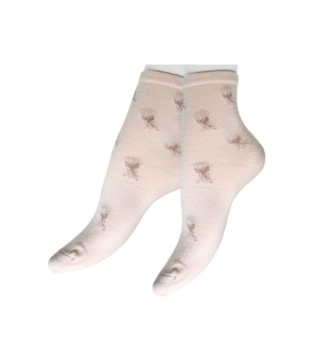 LES LIMOUSINES Mi-Chaussettes Femme Coton MEDUSE Rose