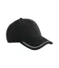 Casquette De Baseball Match Day Noir Blanc Beechfield-1
