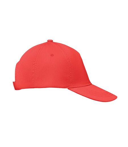Buzz 5 Panel Baseball Cap Red MidOcean