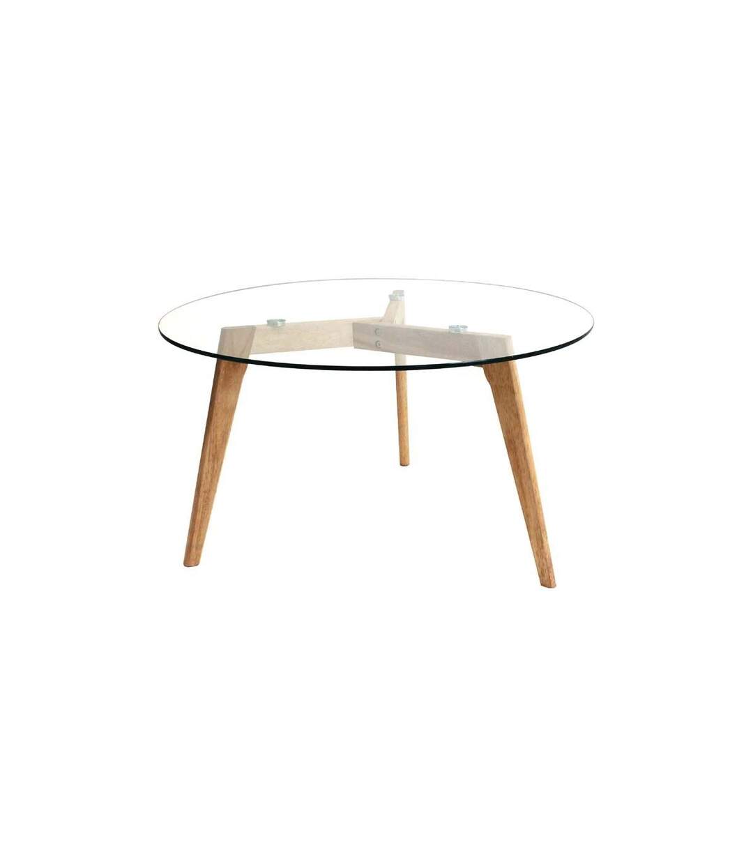 Table basse ronde plateau en verre 80 cm-1