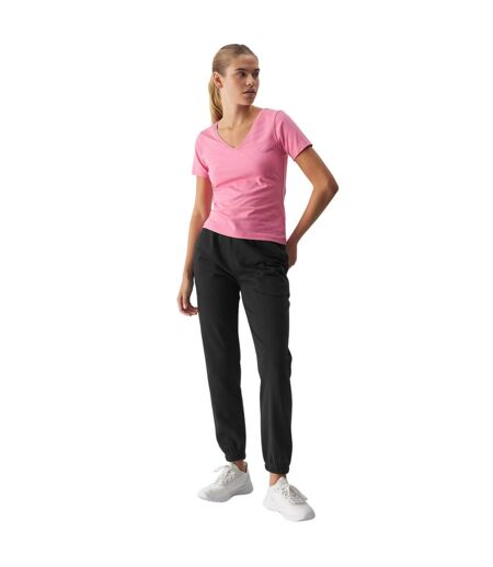 T-shirt Motif/style Logo F1649 Femme Rose 4F