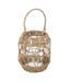 Lanterne Déco en Rotin Muli 18cm Beige-1