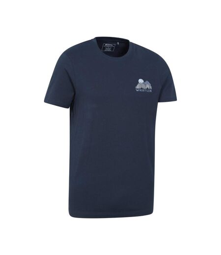 T-shirt Manches Courtes Motif/style Graphique Whistler Homme Bleu Marine Mountain Warehouse