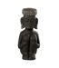 Statue Déco Assise Ethnique 33cm Noir-1