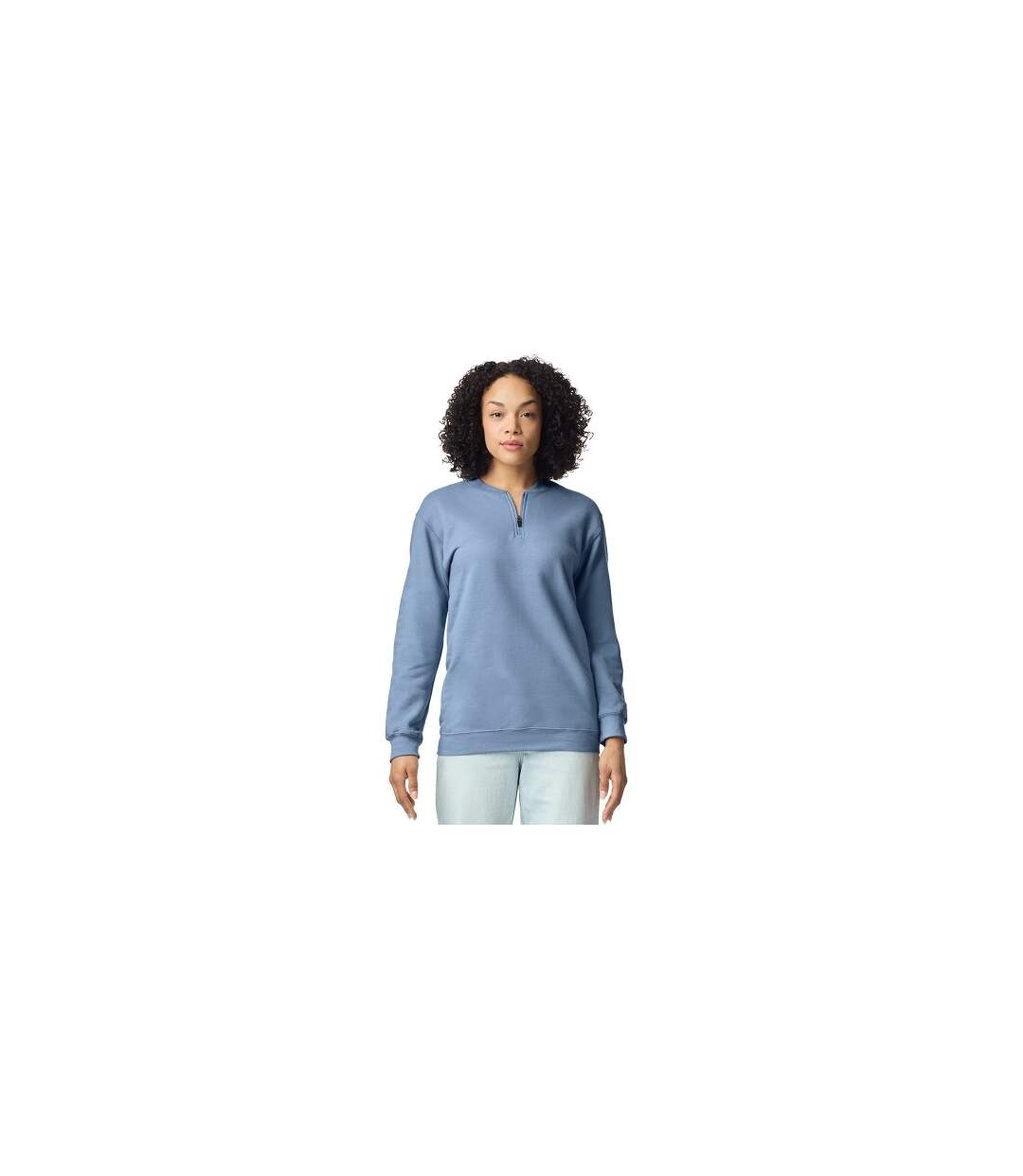 Sweat Softstyle Adulte Bleu De Gris Gildan-1