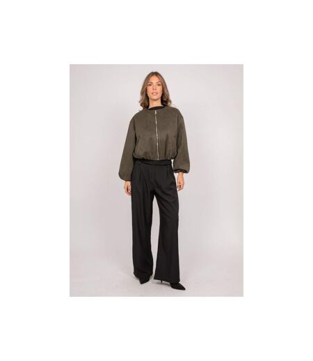 Blouson bomber suédine taille élastiquée USHA - Dona X Lisa