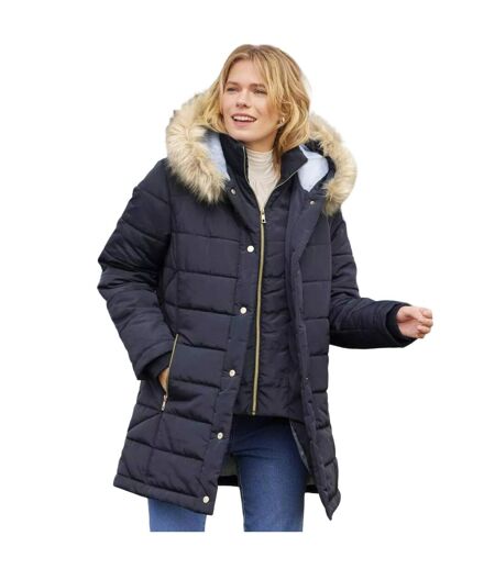 Doudoune matelassée femme bleu marine Atlas For Women