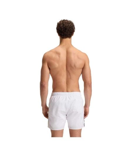 Mens Icon Logo Swim Shorts White Boss