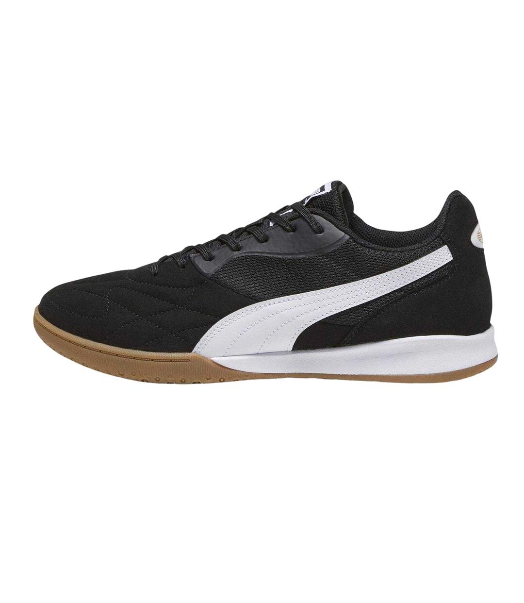 Mens Logo Low Cut Trainers Black White Puma-2