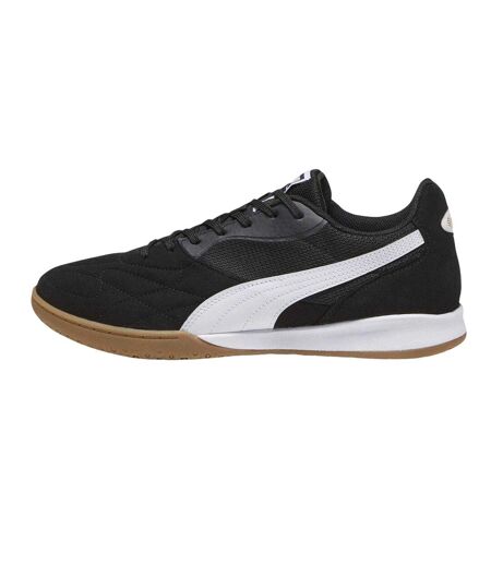 Mens Logo Low Cut Trainers Black White Puma