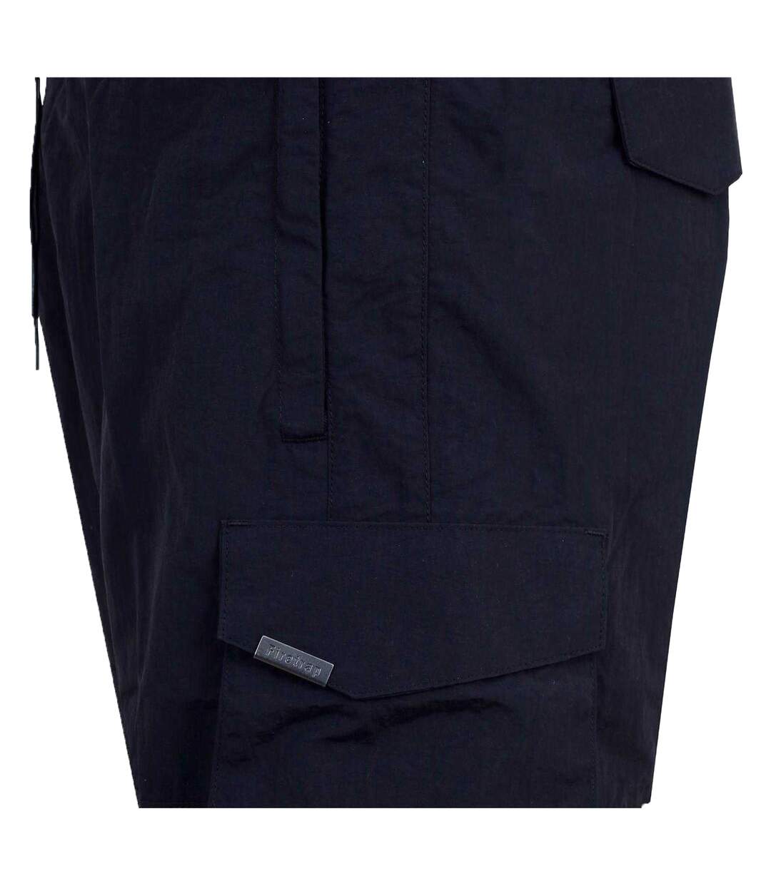 Mens Elasticated Waist Cargo Shorts Black Firetrap-3