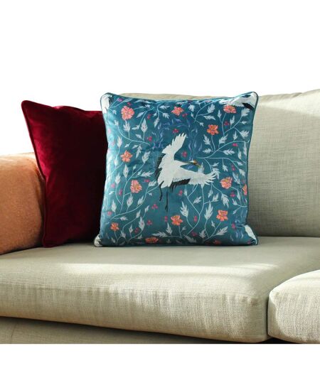 Georgiana botanical cushion cover one size slate blue Paoletti