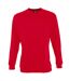 SOLS Mens Supreme Plain Cotton Rich Sweatshirt (Red)