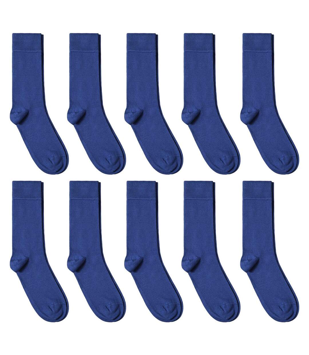 Chaussettes jersey unies – Lot 10 paires  - Fabriqué en UE