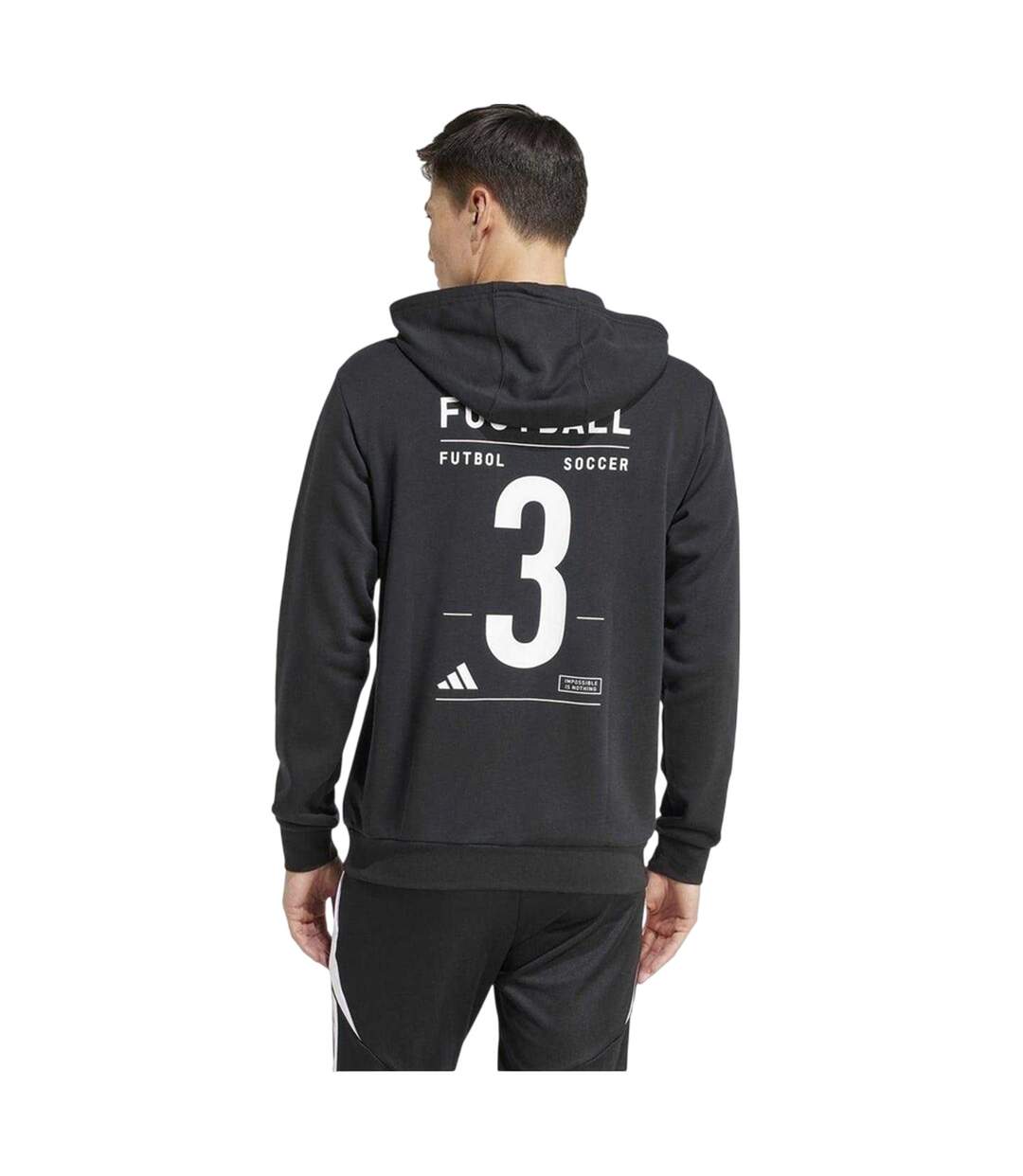Sweat À Capuche Performance Homme Noir Adidas-3
