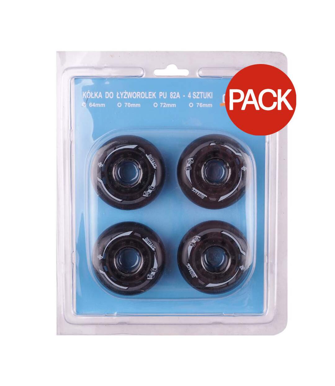 Roues De Skateboard 72 Mm Noir Outrace-1