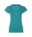 T-shirt Mancherons Femme Bleu Asics-1