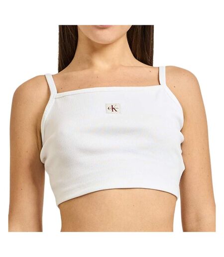Brassière blanc femme calvin klein jeans woven