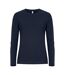 T-shirt Femme Bleu Marine Foncé Clique-1
