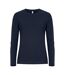 Clique Womens/Ladies Premium Fashion Long-Sleeved T-Shirt (Dark Navy)