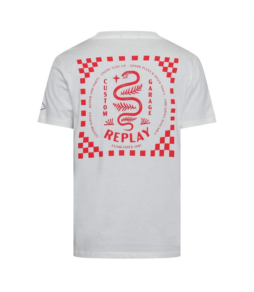 T-shirt Motif/style Serpent Homme Blanc Replay-2