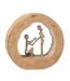 Statue Déco en Bois Couple Fiancé 29cm Naturel-1