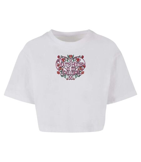 T-shirt Ample Hotter Delusion Femme Blanc Miss Tee