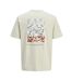 T-Shirt beige homme jack & jones back-3