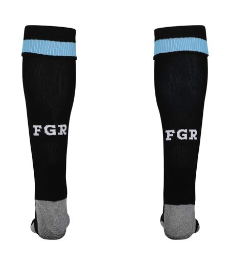 Umbro Mens 23/24 Forest Green Rovers FC Third Socks (Black/Gray/Blue) - UTUO1833