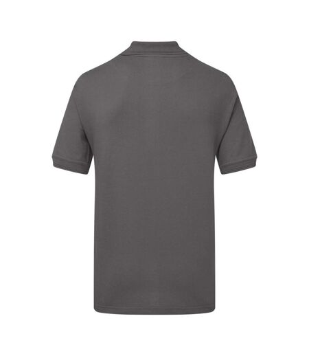 UCC 50/50 Mens Heavyweight Plain Pique Short Sleeve Polo Shirt (Charcoal) - UTBC1195