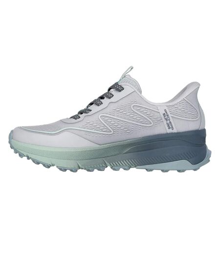 Womens/ladies Switch Back Mist Hiking Shoes Grey Green Skechers