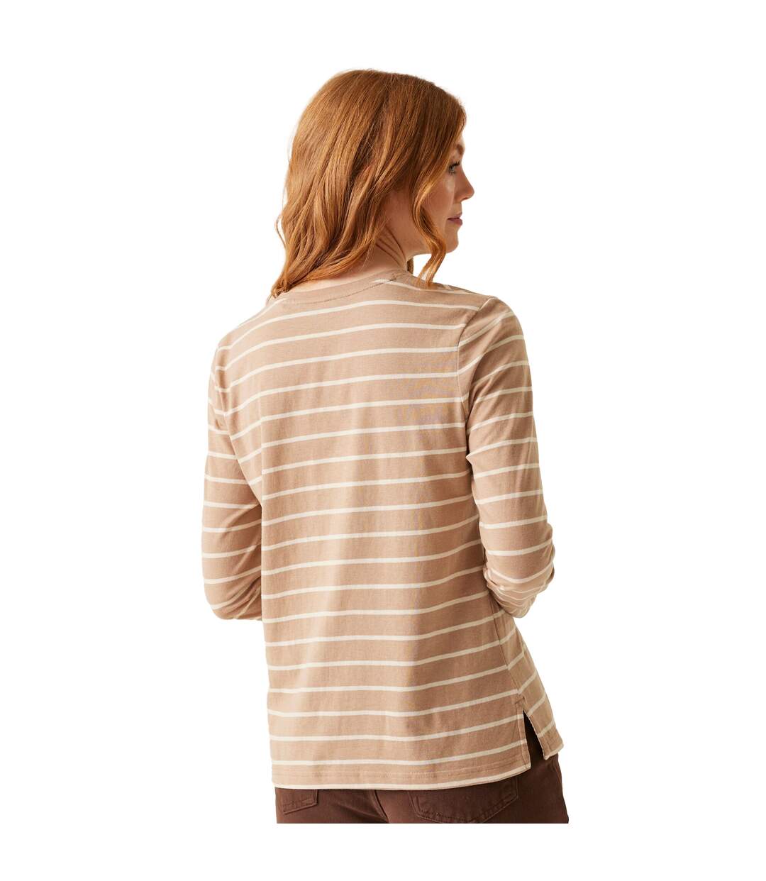 T-shirt Federica Femme Taupe Vanille Claire Regatta-4