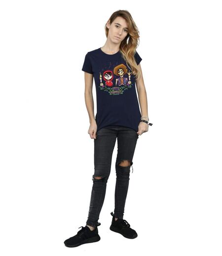 Disney - T-shirt COCO MIGUEL AND HECTOR - Femme (Bleu marine) - UTBI14326