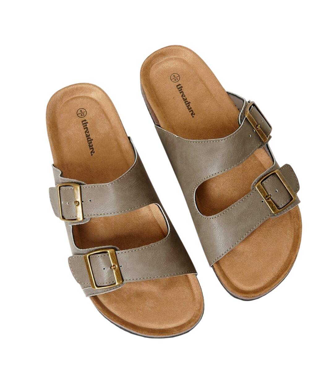 Claquettes Atticus Homme Beige Gris Threadbare-3