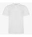 Awdis Mens Piqu Cotton Short-Sleeved Polo Shirt (White)