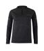 Womens/ladies Xlite Seamless Quarter Zip Running T-shirt Black Marl Marl Karrimor-1