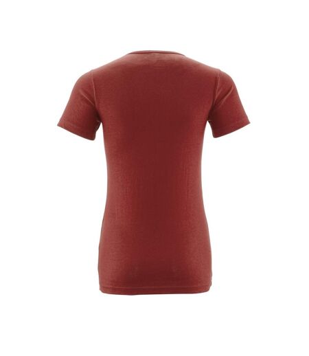 Womens/ladies Crossover T-shirt Autumn Red Mascot