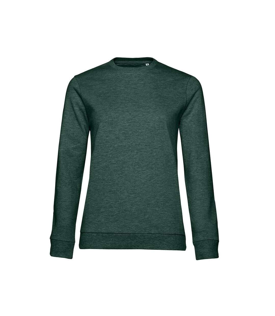 Sweat Femme Vert Foncé Chiné B&C-1