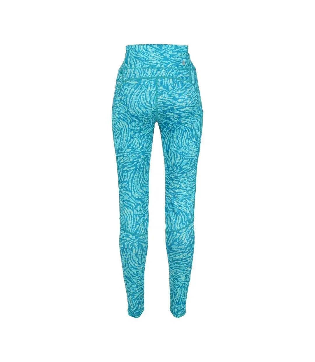 Womens/ladies Holeen Ii Animal Print Leggings Enamel Blue Regatta-2