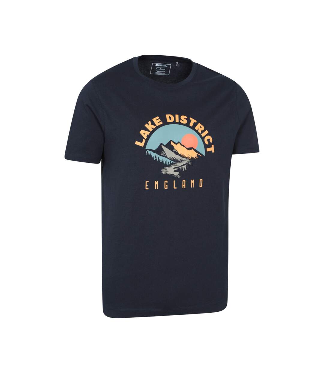 Mens Lake District Short-sleeved T-shirt Navy Mountain Warehouse-3