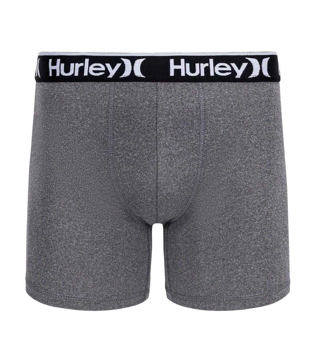 Lot De 3  Boxers Motif/style Uni Homme Bleu Marine Gris Noir Hurley-2
