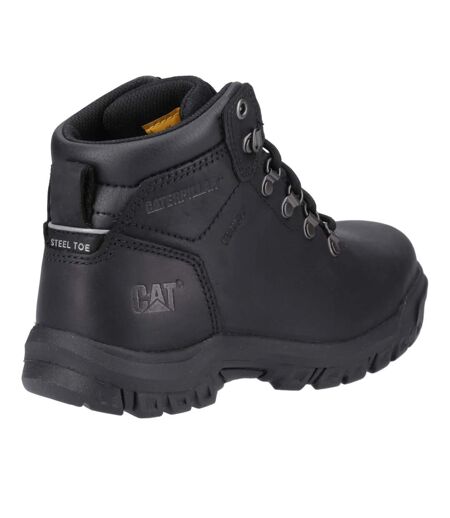 Womens/ladies Mae Grain Leather Safety Boots Black Caterpillar