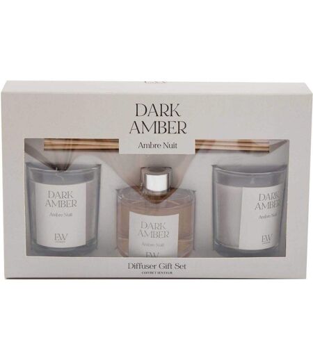 Coffret 2 bougies parfumée et diffuseur 50ml Senteur Ambre