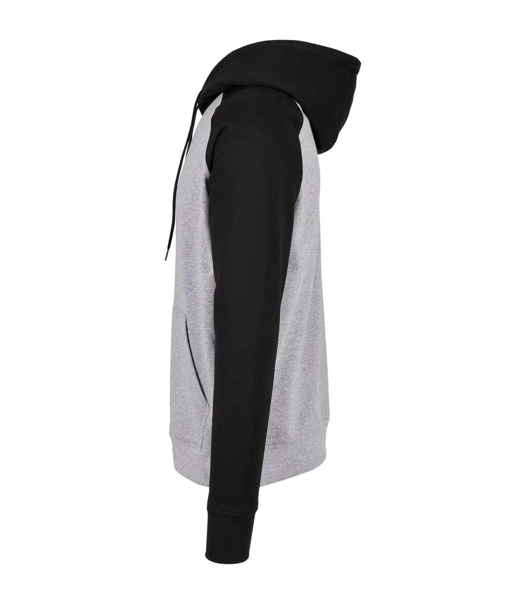 Sweat À Capuche Homme Gris Chiné Noir Build Your Brand-4