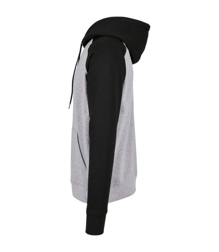 Sweat À Capuche Homme Gris Chiné Noir Build Your Brand
