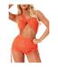 Womens/ladies One Shoulder Bralette Coral Missy Empire-3